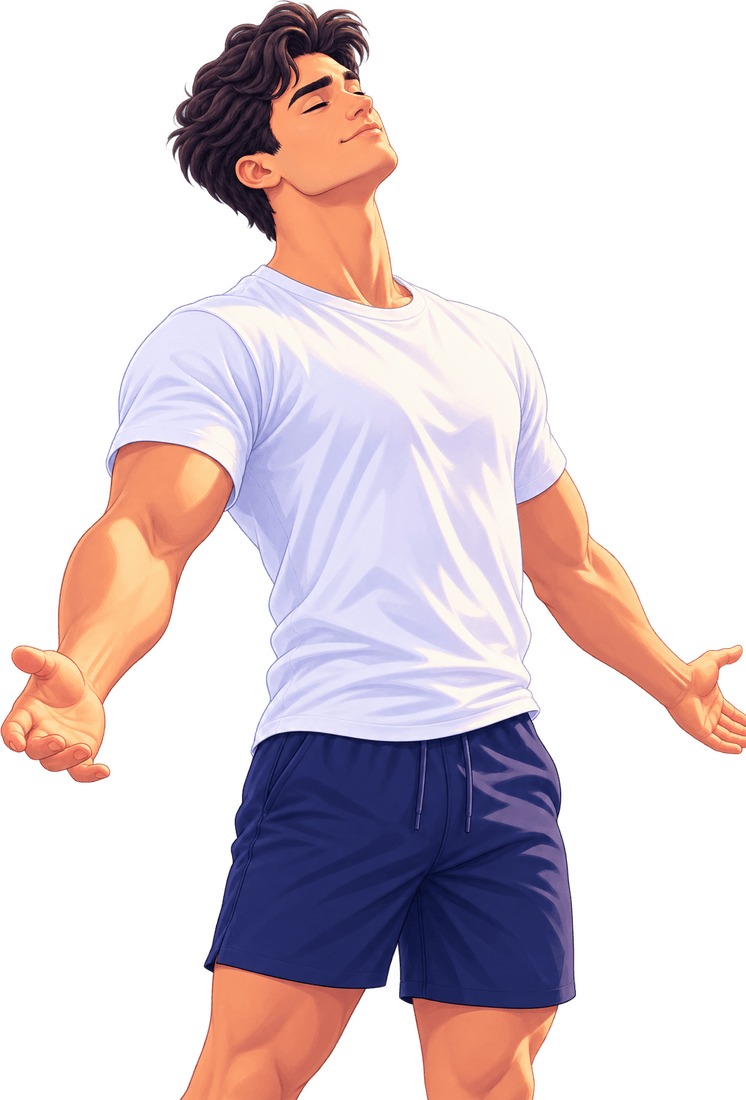 A person standing with arms open and face turned up into the morning light.